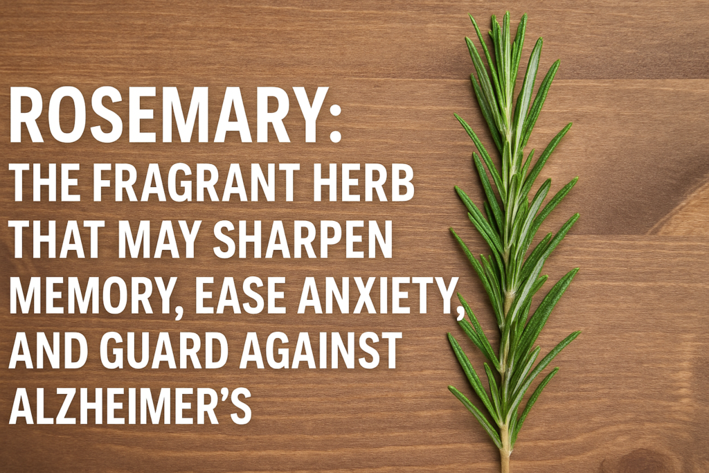 Rosemary: The Fragrant Herb That May Sharpen Memory, Ease Anxiety, and Guard Against Alzheimer’s